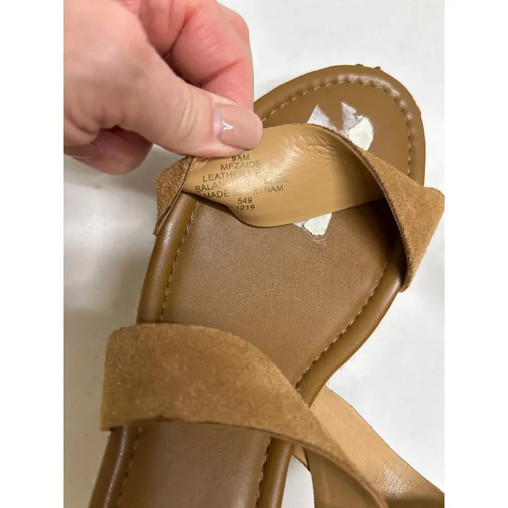 Marc Fisher Zendra Wedge Sandals In Brown. Size Women's 9.5